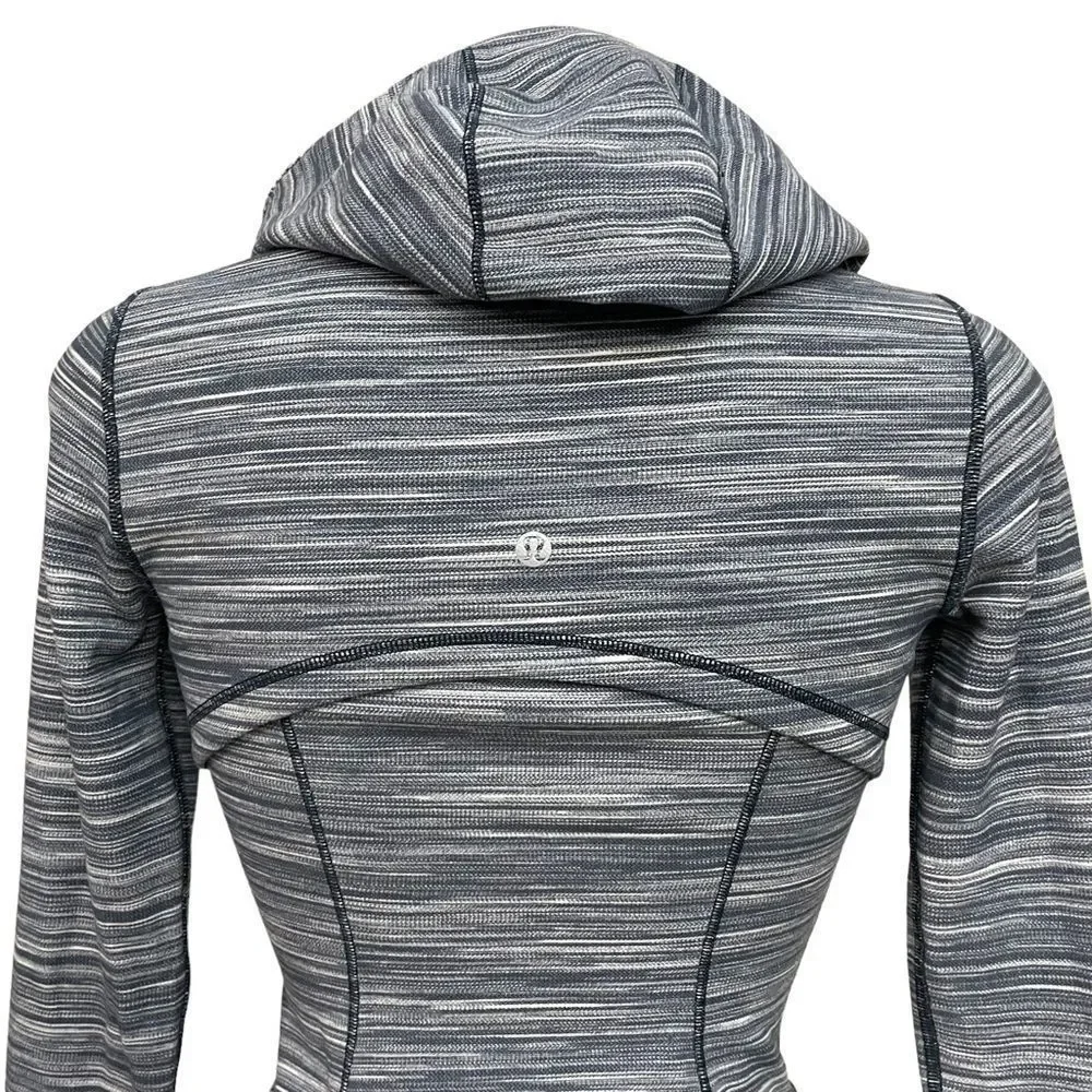 Lululemon Hooded Define Jacket 
Mini Space Dye Heathered Nocturnal White sz 4 - Picture 6 of 9